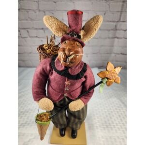 Primitive Style Cody Foster Easter Bunny Rabbit Sunflower High Quality 12.5"